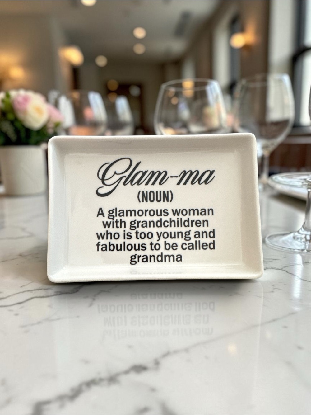 Glam-Ma!! Home Decor Entry Table Ceramic Tray New in box